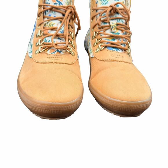 Keds x Rifle Paper Co Scout Wildflower Leather Boots 10 W wide width - Picture 2 of 13